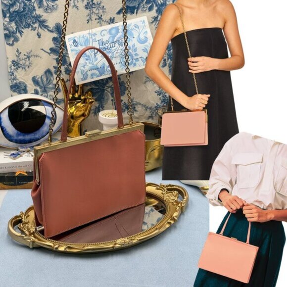 Oroton Handbags - 🆕 OROTON 🧿 NWOT Icon Frame Clutch, Rosewood Pink